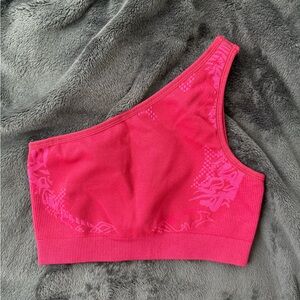 Gymshark Pink Asymmetrical Sports Bra Intimates & Sleepwear